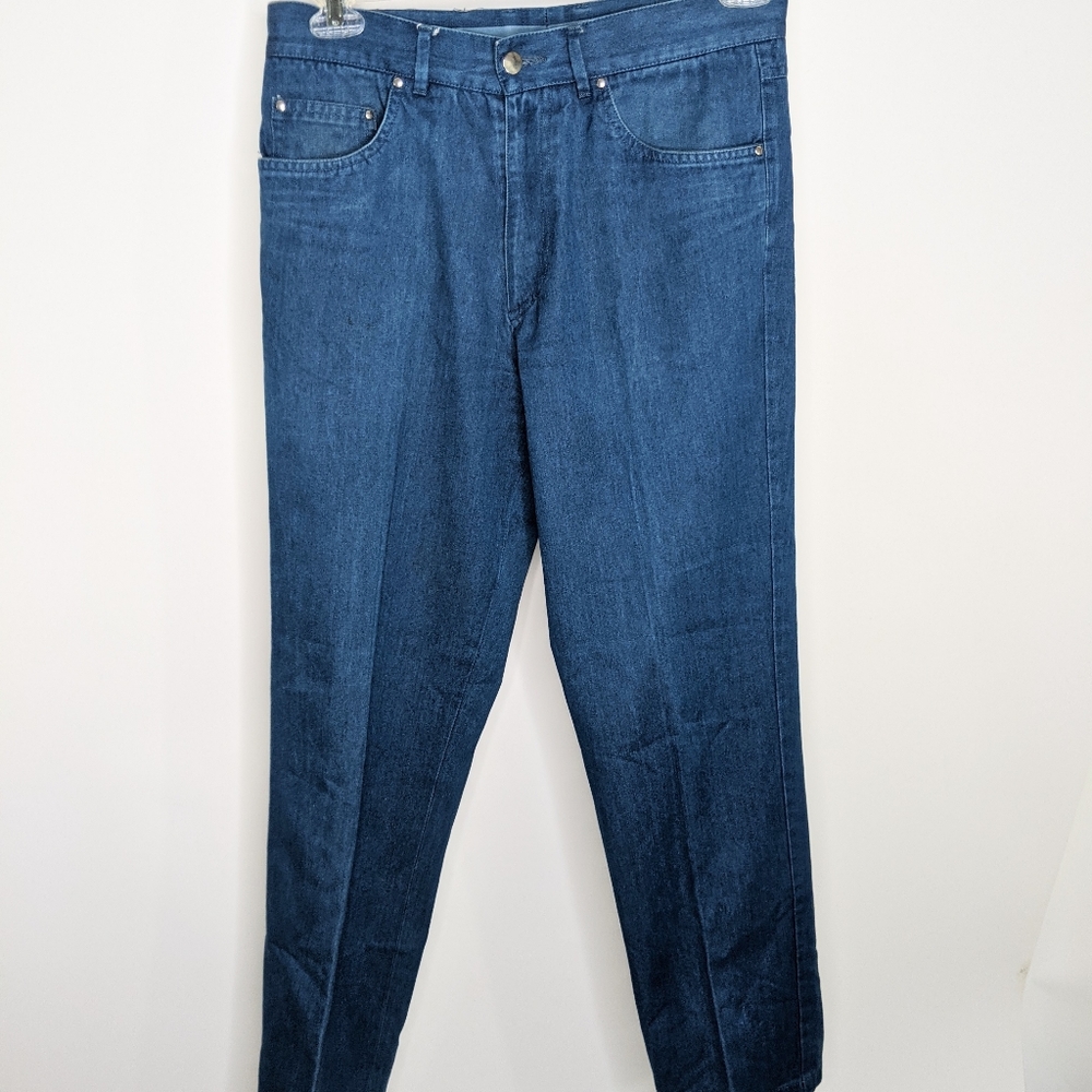 Mens 31 Battaglia Blue Pants Italian Design Patch